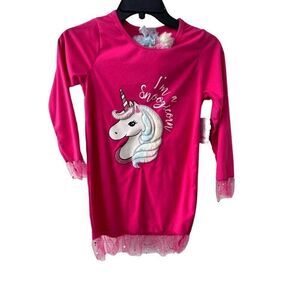 BeMagical Toddler Girls Unicorn pajama with headband size 10